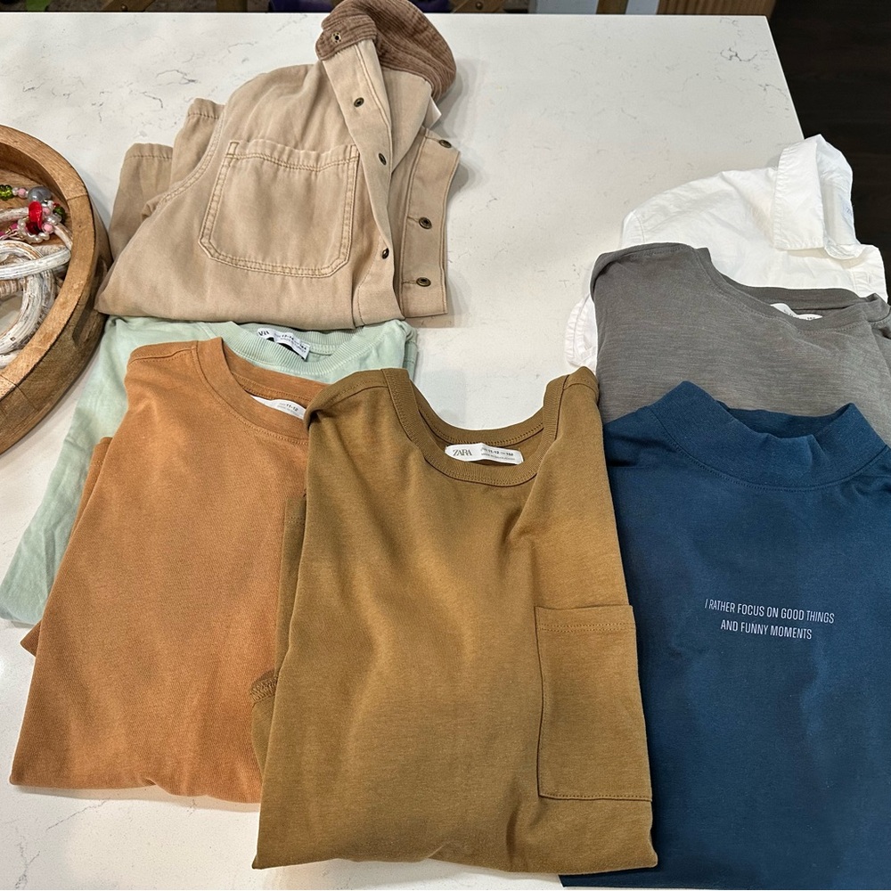 Kids' Assorted Color Shirts - Set of 5